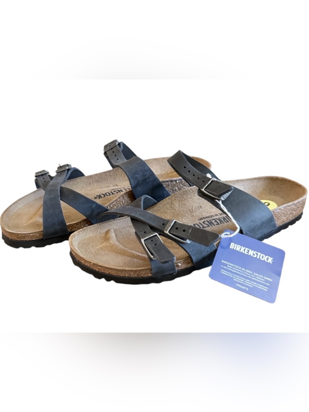 NWT Birkenstock Franca women’s 9 suede adjustable 3-Strap black sandals